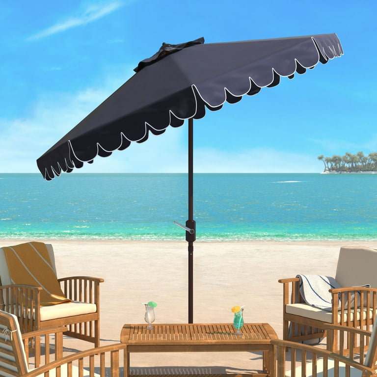 SAFAVIEH Outdoor Collection - Venice 9-Foot Tilt Umbrella, Navy