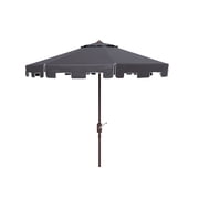 SAFAVIEH Outdoor Collection Zimmerman 11-Foot Round Market Umbrella Navy/White