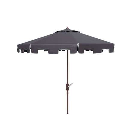 SAFAVIEH Outdoor Collection Zimmerman 11-Foot Round Market Umbrella Navy/White
