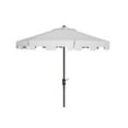 thumbnail image 1 of SAFAVIEH Outdoor Collection Zimmerman 11-Foot Round Market Umbrella White, 1 of 6