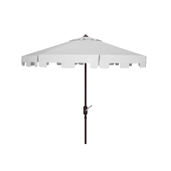 SAFAVIEH Outdoor Collection Zimmerman 11-Foot Round Market Umbrella White