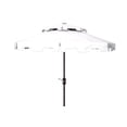 thumbnail image 1 of SAFAVIEH Outdoor Collection Zimmerman 9-Foot Double Top Market Umbrella White, 1 of 6