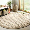 thumbnail image 1 of Safavieh Linden Danny Geometric Indoor/Outdoor Area Rug, Cream/Beige, 6'7" x 6'7" Round, 1 of 8