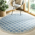 thumbnail image 1 of Safavieh Linden Danny Geometric Indoor/Outdoor Area Rug, Blue/Creme, 6'7" x 6'7" Round, 1 of 8