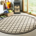 thumbnail image 1 of Safavieh Linden Danny Geometric Indoor/Outdoor Area Rug, Creme/Brown, 6'7" x 6'7" Round, 1 of 8
