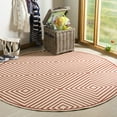 thumbnail image 1 of Safavieh Linden Amelia Geometric Indoor/Outdoor Area Rug, Red/Creme, 6'7" x 6'7" Round, 1 of 8