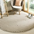 thumbnail image 1 of Safavieh Linden Amelia Geometric Indoor/Outdoor Area Rug, Creme/Brown, 6'7" x 6'7" Round, 1 of 8