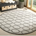 thumbnail image 1 of Safavieh Linden Carleton Geometric Indoor/Outdoor Area Rug, Light Gray/Charcoal, 6'7" x 6'7" Round, 1 of 8