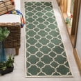 thumbnail image 1 of Safavieh Linden Ognena Geometric Indoor/Outdoor Runner Rug, Green/Creme, 2'2" x 8', 1 of 8