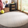 thumbnail image 1 of Safavieh Linden Derbhile Geometric Indoor/Outdoor Area Rug, Cream/Aqua, 6'7" x 6'7" Round, 1 of 8