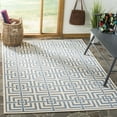 thumbnail image 1 of Safavieh Linden Derbhile Geometric Indoor/Outdoor Area Rug, Cream/Blue, 6'7" x 6'7" Square, 1 of 8