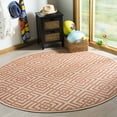 thumbnail image 1 of Safavieh Linden Derbhile Geometric Indoor/Outdoor Area Rug, Cream/Rust, 6'7" x 6'7" Round, 1 of 8