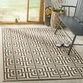 thumbnail image 1 of Safavieh Linden Derbhile Geometric Indoor/Outdoor Area Rug, Creme/Brown, 6'7" x 6'7" Square, 1 of 11