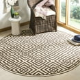 thumbnail image 1 of Safavieh Linden Derbhile Geometric Indoor/Outdoor Area Rug, Creme/Brown, 6'7" x 6'7" Round, 1 of 9