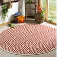 thumbnail image 1 of Safavieh Linden Joetta Geometric Indoor/Outdoor Area Rug, Red/Creme, 6'7" x 6'7" Round, 1 of 8