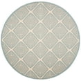 thumbnail image 1 of SAFAVIEH Linden Franco Geometric Indoor/Outdoor Area Rug, Cream/Aqua, 6'7" x 6'7" Round, 1 of 8