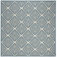 thumbnail image 1 of SAFAVIEH Linden Franco Geometric Indoor/Outdoor Area Rug, Cream/Blue, 6'7" x 6'7" Square, 1 of 8