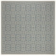 thumbnail image 1 of SAFAVIEH Linden Odetta Geometric Indoor/Outdoor Area Rug, Cream/Blue, 6'7" x 6'7" Square, 1 of 8