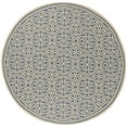 thumbnail image 1 of SAFAVIEH Linden Odetta Geometric Indoor/Outdoor Area Rug, Cream/Blue, 6'7" x 6'7" Round, 1 of 8