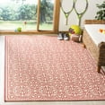 thumbnail image 1 of SAFAVIEH Outdoor LND134Q Linden Collection Red / Creme Rug, 1 of 7