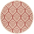 thumbnail image 1 of SAFAVIEH Linden Bryony Geometric Indoor/Outdoor Area Rug, Red/Creme, 6'7" x 6'7" Round, 1 of 8
