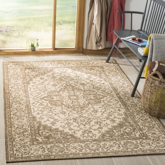 SAFAVIEH Outdoor LND137C Linden Collection Cream / Beige Rug