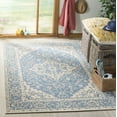 thumbnail image 1 of SAFAVIEH Outdoor LND137M Linden Collection Blue / Creme Rug, 1 of 6