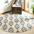 thumbnail image 1 of SAFAVIEH Outdoor LND171N Linden Collection Cream / Blue Rug, 1 of 7