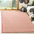 thumbnail image 1 of SAFAVIEH Outdoor LND173Q Linden Collection Red / Creme Rug, 1 of 7