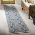 thumbnail image 1 of SAFAVIEH Outdoor LND176M Linden Collection Blue / Creme Rug, 1 of 7
