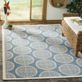 thumbnail image 1 of SAFAVIEH Outdoor LND176M Linden Collection Blue / Creme Rug, 1 of 7