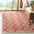 thumbnail image 1 of SAFAVIEH Outdoor LND176Q Linden Collection Red / Creme Rug, 1 of 10