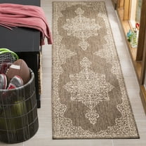 SAFAVIEH Outdoor LND180A Linden Collection Cream / Beige Rug