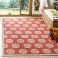 thumbnail image 1 of SAFAVIEH Outdoor LND181Q Linden Collection Red / Creme Rug, 1 of 10