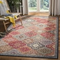thumbnail image 1 of SAFAVIEH Outdoor MTG281Q Montage Collection Red / Aqua Rug, 1 of 7