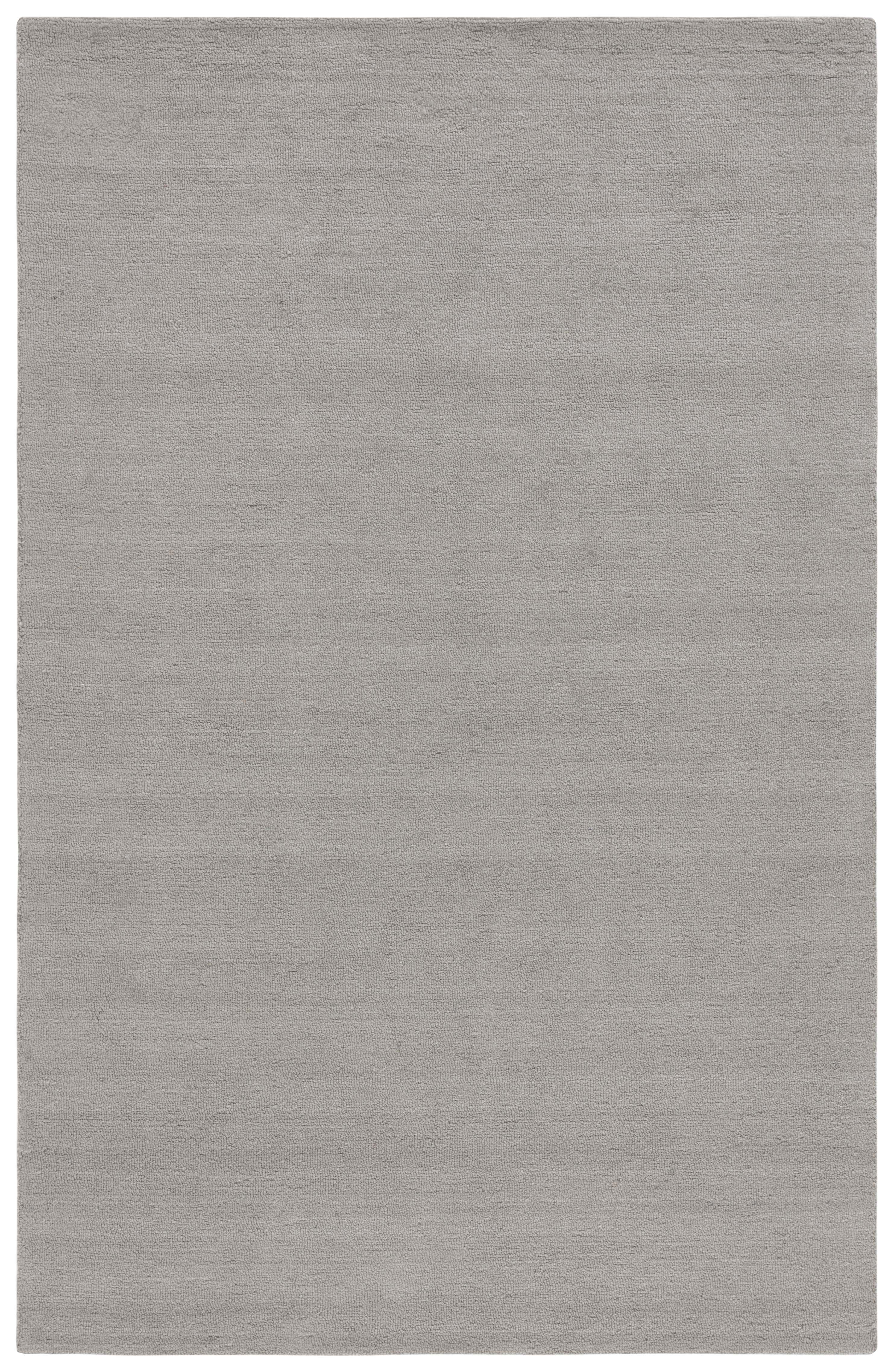 Gray Tufted Handmade Washable Non-slip Wool Rug 4' x 6'