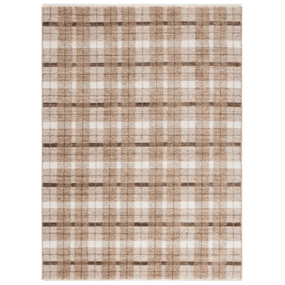 SAFAVIEH Oxford Plaids Paylynn Plaid Area Rug, Beige/Brown, 4' x 6'
