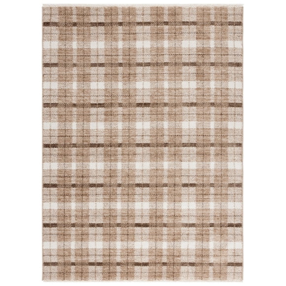 SAFAVIEH Oxford Plaids Paylynn Plaid Area Rug, Beige/Brown, 4' x 6'