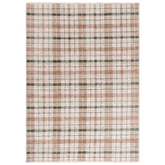 SAFAVIEH Oxford Plaids Paylynn Plaid Area Rug, Beige/Green, 8' x 10'
