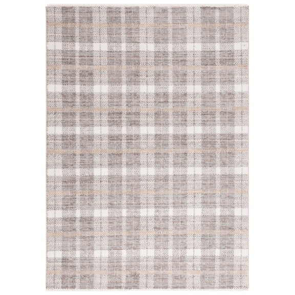 SAFAVIEH Oxford Plaids Paylynn Plaid Area Rug, Light Grey/Grey, 8' x 10'