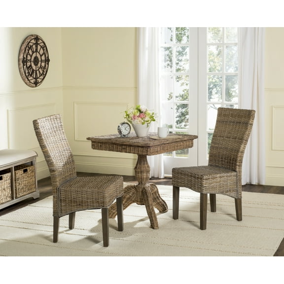 SAFAVIEH Ozias 19''H Wicker Dining Chair Grey