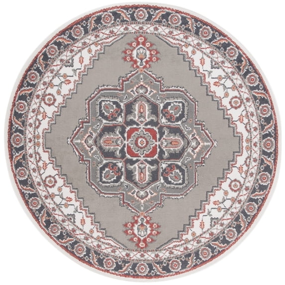 SAFAVIEH PYR215F Pyramid Grey/Ivory / Rust