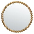 thumbnail image 1 of SAFAVIEH Pace 30 in. Geometric Round Mirror, Burnt Brass, 1 of 5