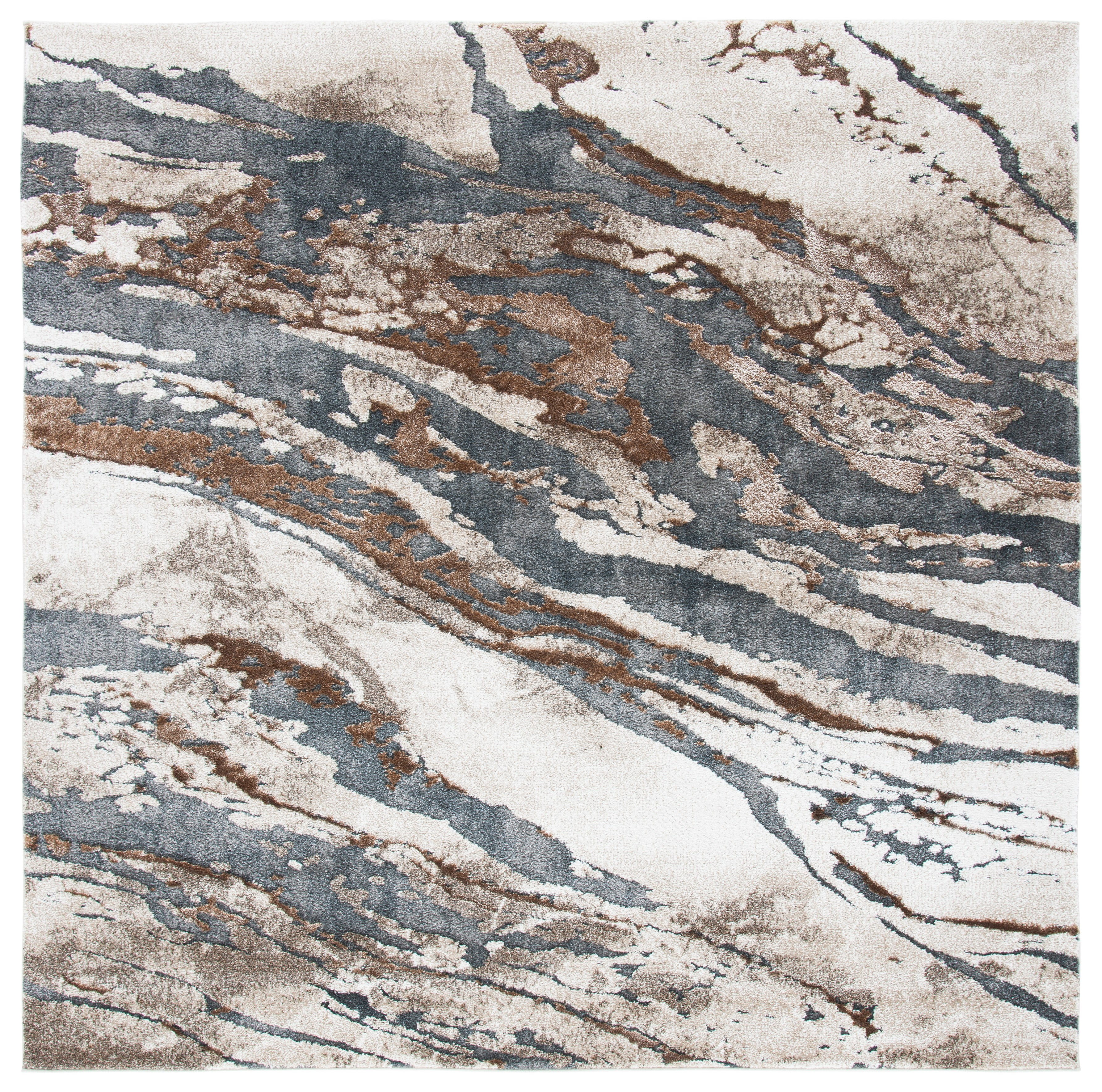 Nick Rochefort Rugs SAFAVIEH Pacific Nick Abstract Area Rug, Dark Grey/Beige, 6'7