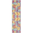 thumbnail image 1 of SAFAVIEH Paint Brush Evette Abstract Machine Washable Runner Rug, Fuchsia/Yellow, 2'2" x 10', 1 of 6