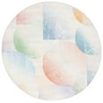 thumbnail image 1 of SAFAVIEH Paint Brush Kuzman Abstract Area Rug, Blue/Purple, 6'7" x 6'7" Round, 1 of 9