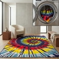 thumbnail image 1 of SAFAVIEH Paint Brush Lawanda Colorful Swirls Area Rug, Fuchsia/Yellow, 8' x 10', 1 of 10