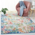 thumbnail image 1 of Safavieh Paint Brush Mabelle Abstract Area Rug, Navy/Orange, 4'4" x 6', 1 of 12