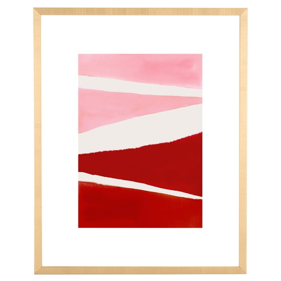 SAFAVIEH Paint The Town Pink 16 in. x 20 in. Framed Wall Art, Raspberry Red/Pink