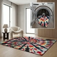 thumbnail image 1 of SAFAVIEH Painted Brush Nowell Novelty Area Rug, Black/Coral, 5'1" x 7'6", 1 of 10